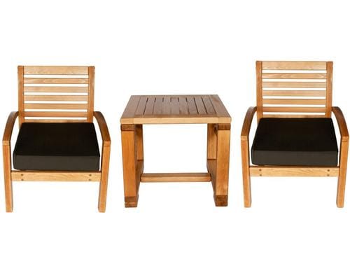 Balkonset Nina Hellbraun, 2 Sitzplätze und 1 Tisch