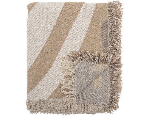 Bloomingville Orinoco Decke Natur Rec. Baumwolle, L160xB130cm