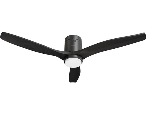 Hombli Smart Ceiling Fan & Light Black & Black Wood, 1320mm, RGB&CCT