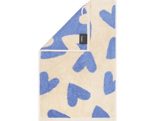 Cawö Gästetuch Heart Beats blau 30 x 50