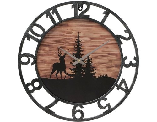 Boltze Wanduhr Ludwig Analog, exkl. 1xAA Batterie, D: 45cm, MDF