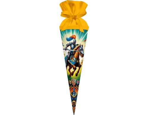 Goldbuch Schultüte 35 cm, Ritterhelden Filzverschluss