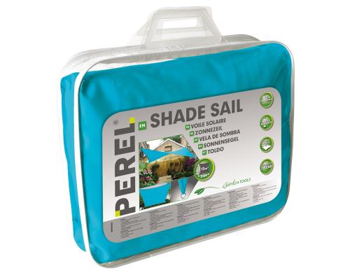 Perel Sonnensegel - Quadrat, 3.6x3.6 m, Farbe: Himmelblau, Wasser abstossend,