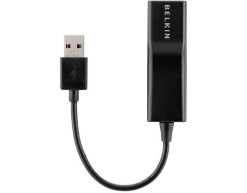 Belkin USB 2.0 auf RJ-45 Netzwerkadapter schwarz, 12 cm