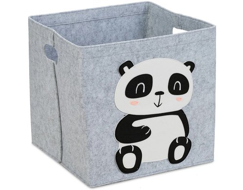 Relaxdays Filz Aufbewahrungskorb Panda