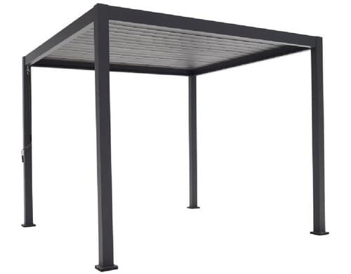 Alu-Pergola, schwarz 300x300x250cmBeine 111 x 111 x 1.3mm