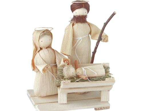 Bottsa Mini-Figur Heilige Fam Maisblatt 13cm x 15cm