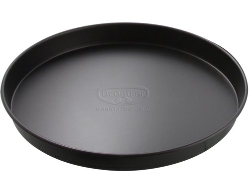Dr.Oetker, Pizzablech Tradition 32 cm Stahlblech schwarz, D:32x3cm, matt