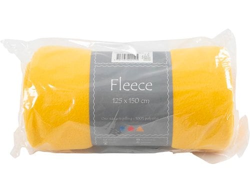 Creativ Company Fleece 125 cm x 150 cm 200 g, Gelb