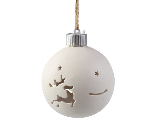 COCON Licht Keramik Weihnachtsball Rentiermotiv
