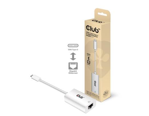 Club 3D, USB 3.2 Typ-C auf RJ45 Adapter, L= 197 mm, m/f