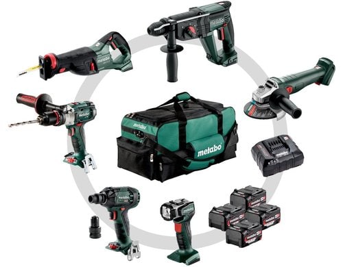 Metabo Combo Set Bauhandwerk 6.1 SB18LTX,SSW18LTX300BL,KH18LTX24,W18L-9-125