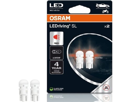 LEDriving SL W5W RED 12V W5W Doppelblister
