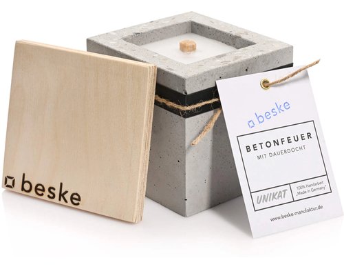 Betonfeuer Pico' Outdoor-Kerze (10x10x10cm)