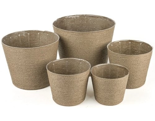 Chalet Kordel Korb Kornelia L 15x15x13cm grau-braun