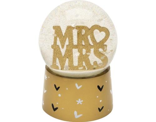 Sheepworld Schneekugel Mr & Mrs Glitzer gold, 1 Stück