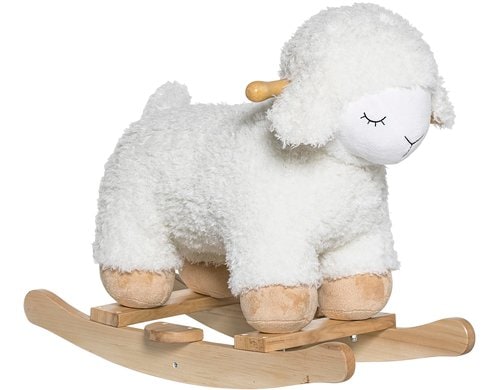 Bloomingville Schaukelschaf Laasrith Holz, Polyester, 65x48x34 cm (LxHxT)