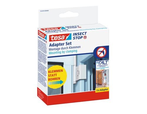 tesa Insect Klemmadapterset für falt Rahmen Adapterset