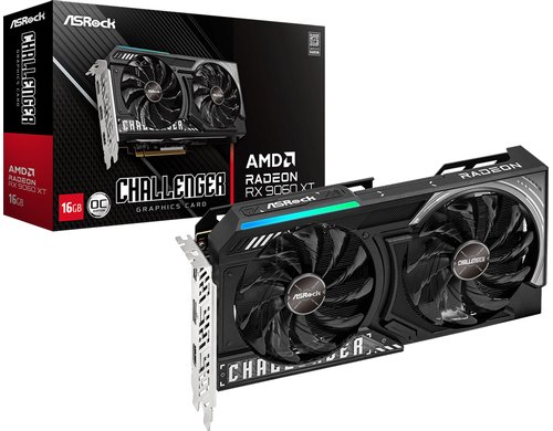 ASRock AMD Radeon RX 9060 XT Challenger 16G AMD Radeon RX9060 XT, 1x HDMI, 2x DP
