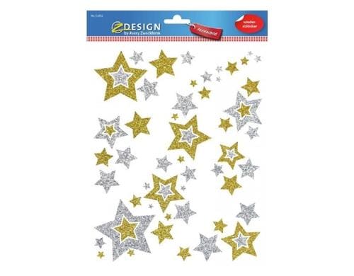 Avery Zweckform Fensterbild A4 Sterne gold/silber