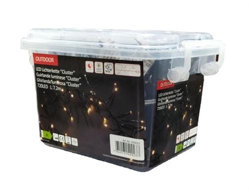 Dameco LED Outdoor Cluster LK L: 720cm, 720 LED, warm weiss