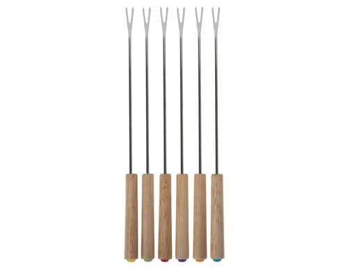 COCON Fleischfondue Gabel Holz 24cm 6 Stk, Eichenholz, 24cm