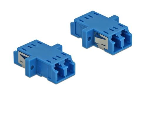 Delock LWL Kupplung LC-LC, Duplex Singlemode, plastik, blau