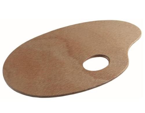 Talens Farbpalette Holz Oval Grösse 21 x 30 cm
