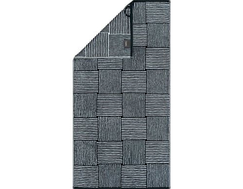 Cawö Duschtuch Black&White schwarz  80 x 150