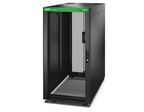APC Easy Rack 24HE / 600mm/1000mm, Schwarz mit Dach&Wände&Rollen&Füsse, kein Boden
