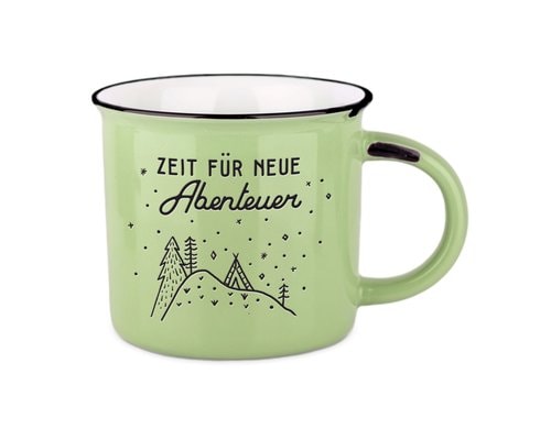 Grafik Werkstatt Becher Vintage Bergglück Abenteuer