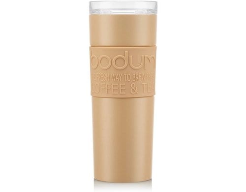 Bodum Travel Mug Doppelwandig Edelstahl, vanilla, 0.45 Liter