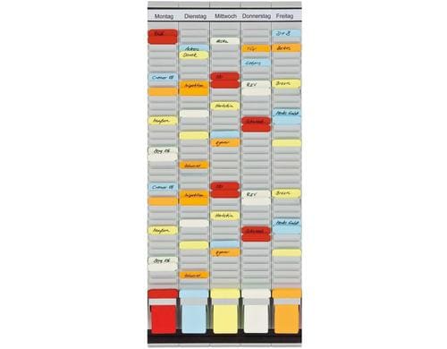 FRANKEN T-Kartentafel OfficePlaner 5 Träger, 35 Schlitze