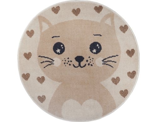 Hanse Home Kinderteppich Cat 100% Polypropylen, 140 cm, Creme/Beige