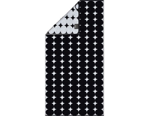Cawö Duschtuch Black&White schwarz  80 x 150