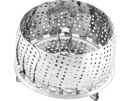 Silit Dämpfkorb 18.5 cm, Edelstahl Grössenverstellbar, Min. D:20cm, H:11.5cm