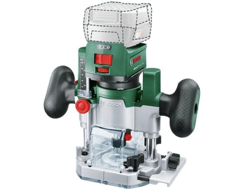 BOSCH Akku Kanten und Oberfräse 18,0 V Router Combi Set ohne Akku ohne Ladegerät