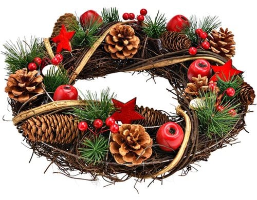 G. Wurm Weihnachtskranz 34x34x9cm (BxHxT)