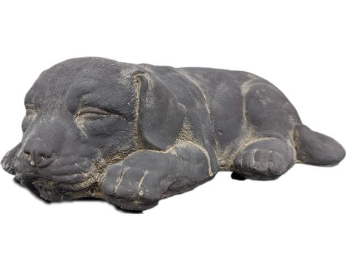 Chalet Schlafender Hund Bello 26.5x15x8cm anthrazit