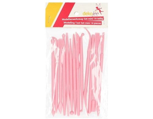 BackshopSchweiz Mini Modellierwerkzeug 14 Werkzeuge mit 28 verschiedenen Köpfen