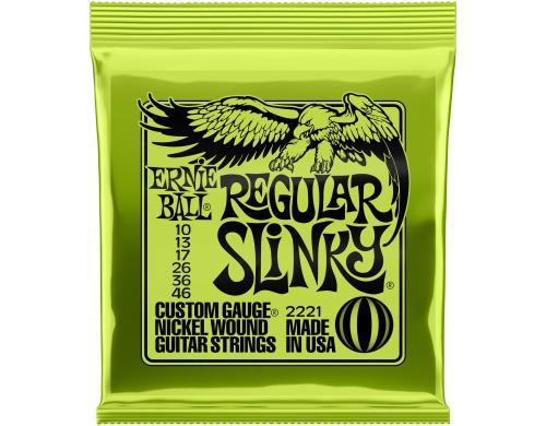 Ernie Ball 2221 Slinky Nickel E-Gitarren Saitensatz, Regular 10-46