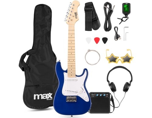 MAX GigKit Junior 1/4 BL E-Gitarrenset, Junior, 1/4, blau