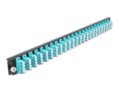 DeLock 19Spleissbox FB 24Port LC,Quad 19Spleissbox-DE,1HE,Aqua,482.6x44x44mm