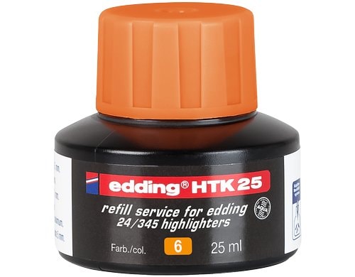 edding Nachfülltinte HTK25 orange für Textmarker, 25ml