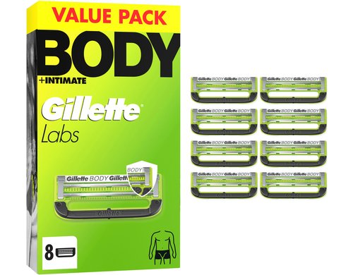 Gillette Labs Body & Intimate Klingen 8er 8 Stück