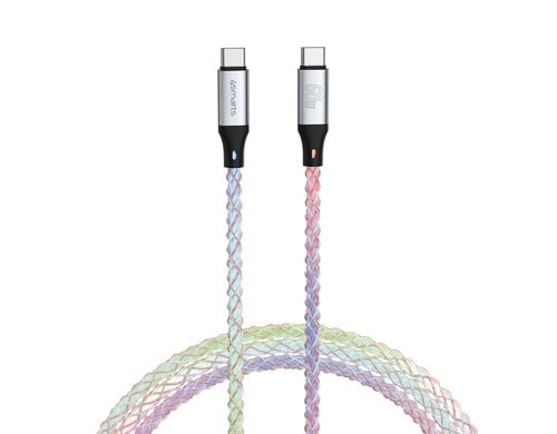 4smarts USB 2.0 USB-C Kabel, 1.5m DigitCord bis 60W, 1.5m, RGB