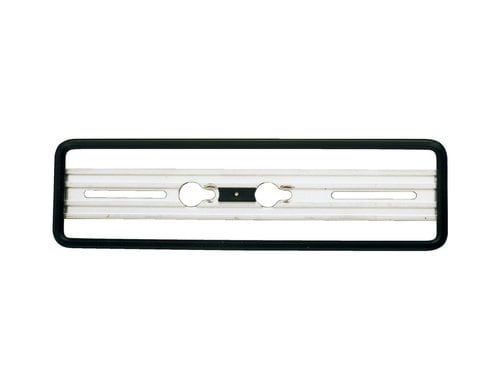 Nummernrahmen, schwarz, 30 × 8 cm Als Fix- und Wechselhalter, aus Aluminium
