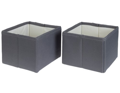 COCON Aufbewahrungsboxen 2er Set grau 14.5x14.5x12cm