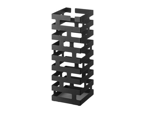 Yamazaki Schirmständer Brick Stahl, B 15 x T 15 x H 43 cm, Schwarz