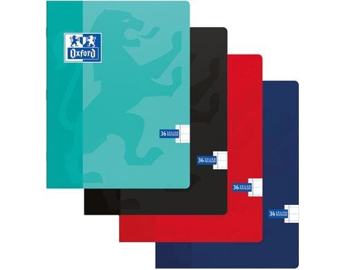 Oxford Schulheft assortiert 90g/qm, 165x210mm, 36 Seiten, liniert